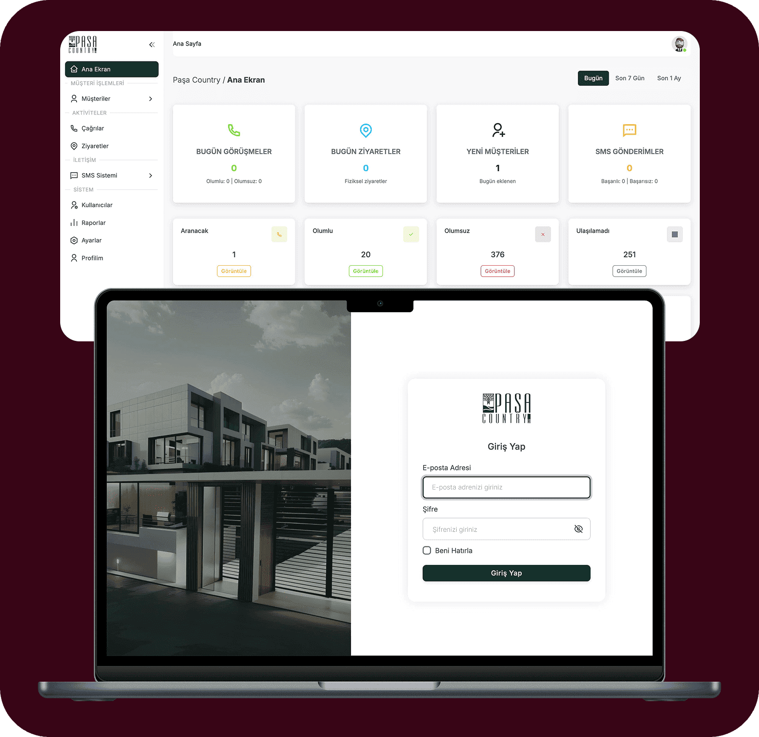 Paşa Countryed Laptop Görünüm