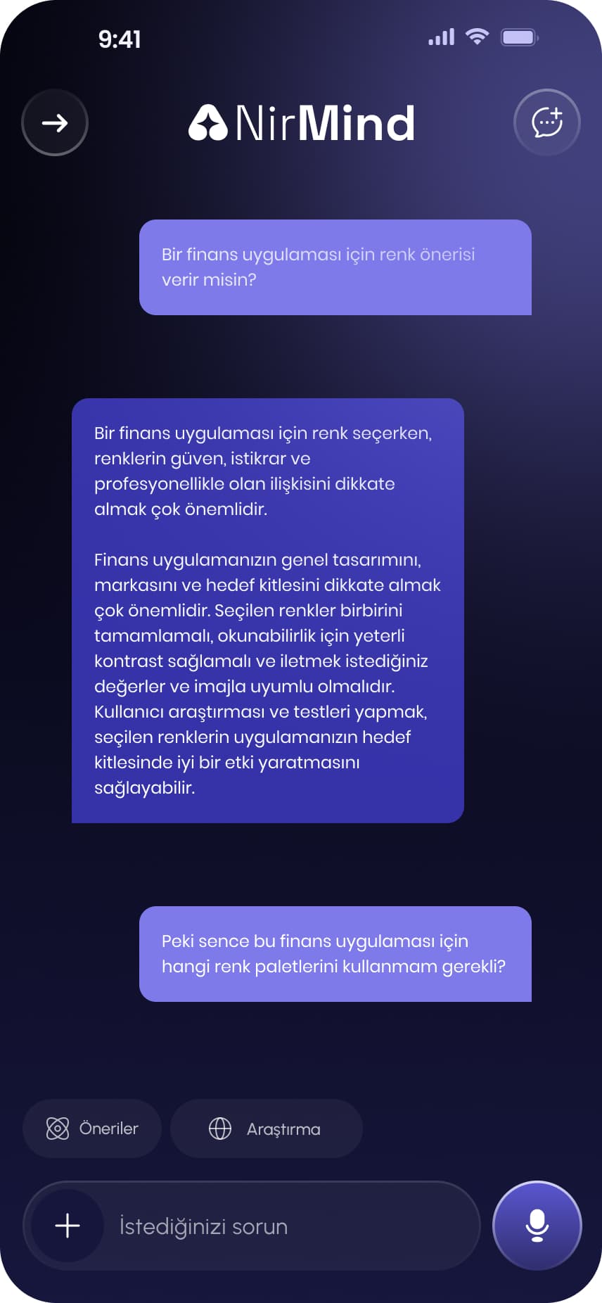 NirMind mobil ekran 4