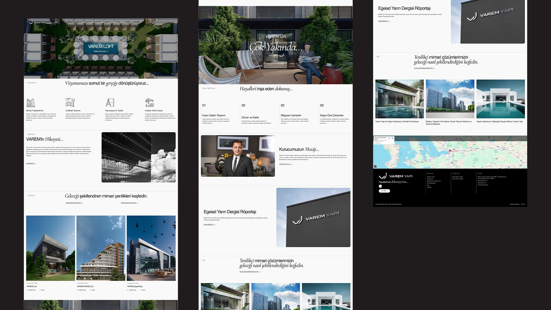 Varem Yapı web sitesi tasarımı